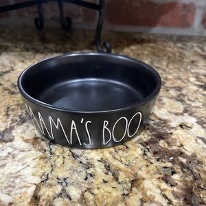 Rae Dunn  MAMA’s BOO black small cat/dog/pet bowl - Brand new Never used